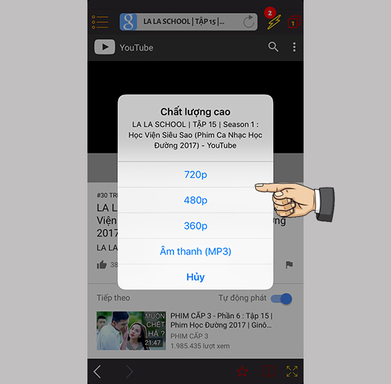 Chọn chất lượng video