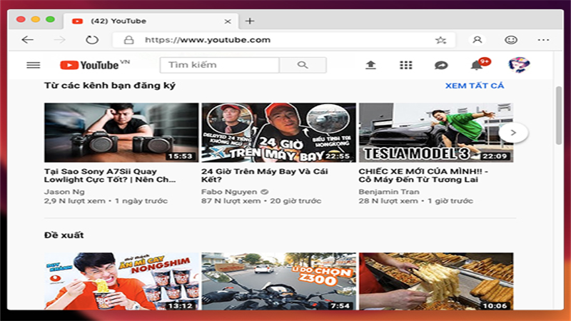 Các bạn truy cập vào Youtube và mở video mà bạn muốn xem.