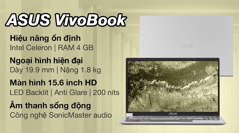 Sơ lược về Laptop ASUS VivoBook X515MA N4020