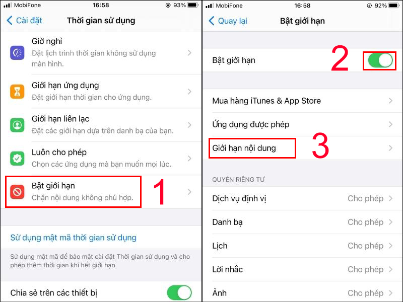 Cách Chặn Trang Web Đen, Trang Web Có Nội Dung Người Lớn Trên Iphone -  Thegioididong.Com