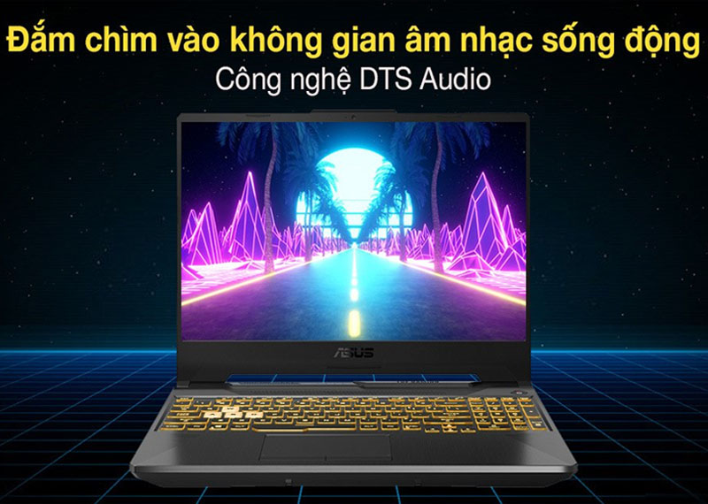 ASUS TUF Gaming FX506HCB i5 11400H giúp bạn đắm chìm vào không gian âm nhạc sống động