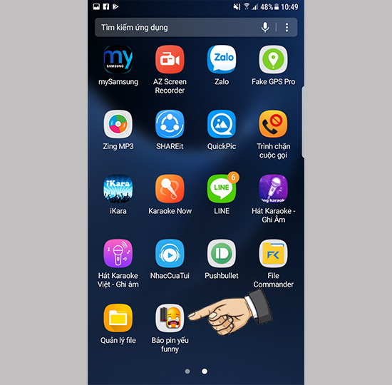 Đợi giây lát cài đặt ứng dụng xong >> Mở ứng dụng lên