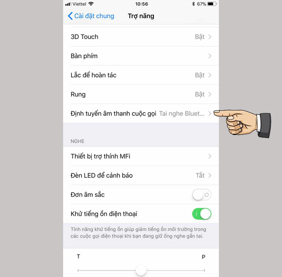 Vào định tuyến âm thanh cuộc gọi