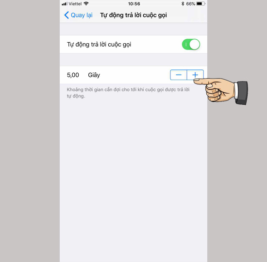 Cài đặt số giây tự động nhận cuộc gọi