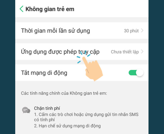 Bước 4: Chọn ứng dụng được phép truy cập.