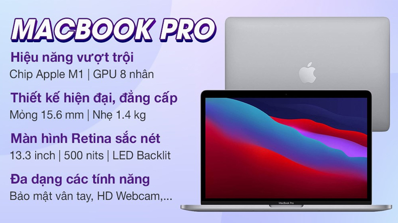 MacBook Pro M1 2020 có thiết kế hiện đại