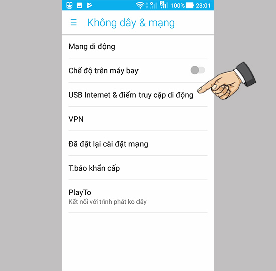 Chọn điểm truy cập di động