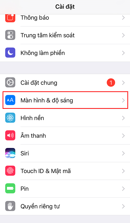 Hướng dẫn tắt độ sáng tự động trên iOS 11