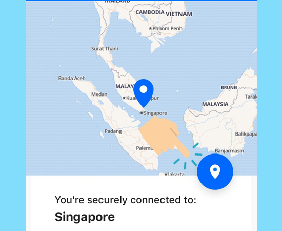 vào biểu tượng GPS