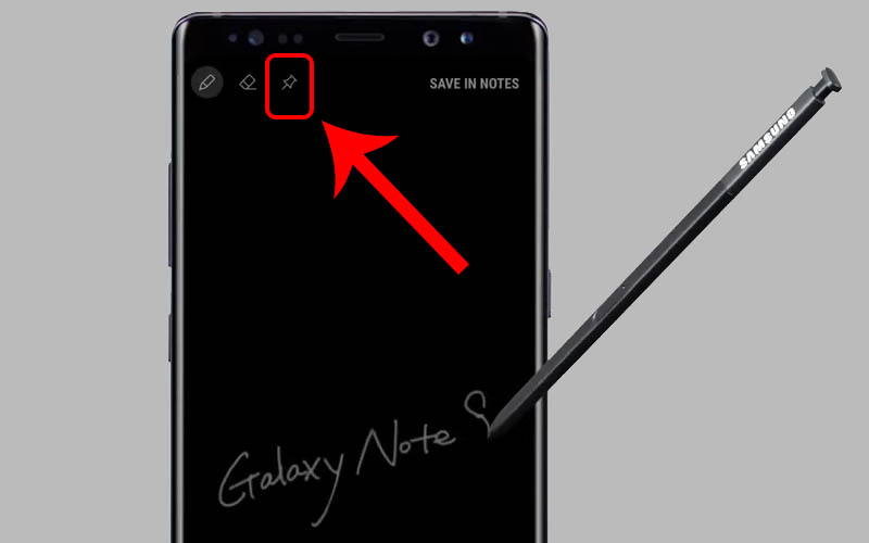 Nhấn v&agrave;o biểu tượng ghim tr&ecirc;n m&agrave;n h&igrave;nh để ghim ghi ch&uacute;