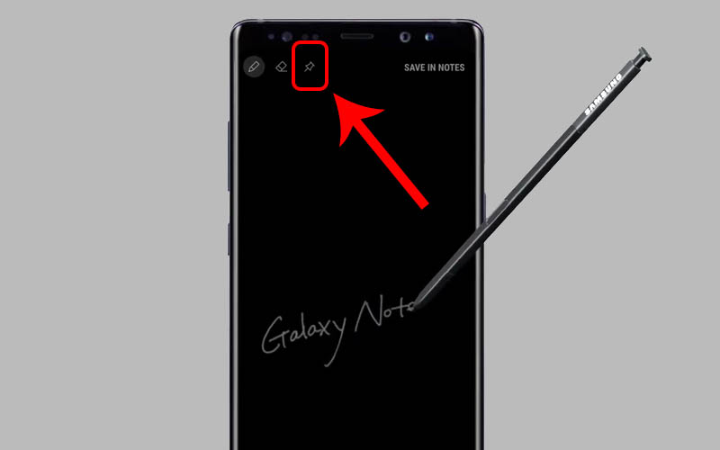 Nhấn v&agrave;o biểu tượng ghim tr&ecirc;n m&agrave;n h&igrave;nh