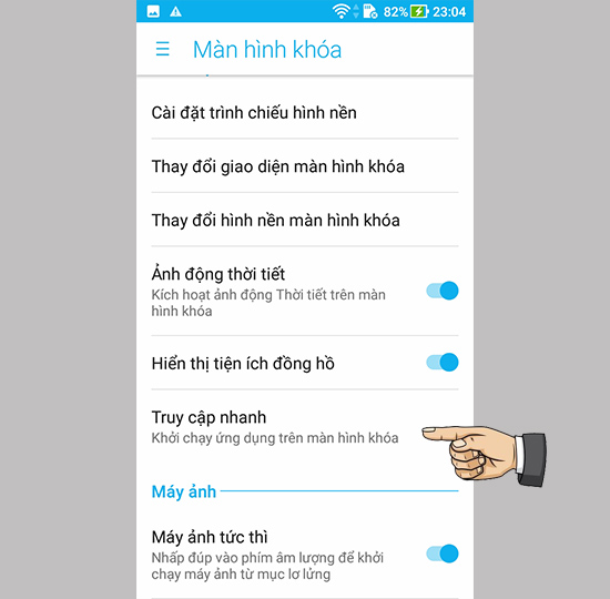 Chọn truy cập nhanh