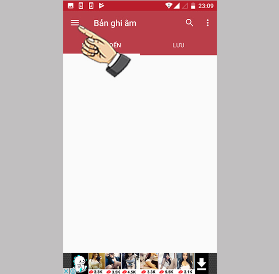 Bước 2: Chọn v&agrave;o biểu tượng 3 gạch.