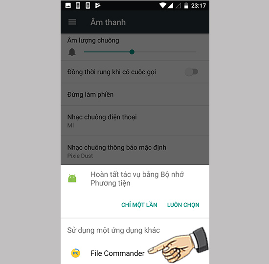 Bước 3: Chọn thư mục chứa nhạc.