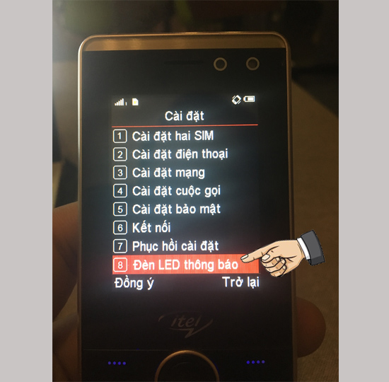 Đèn LED để thông báo