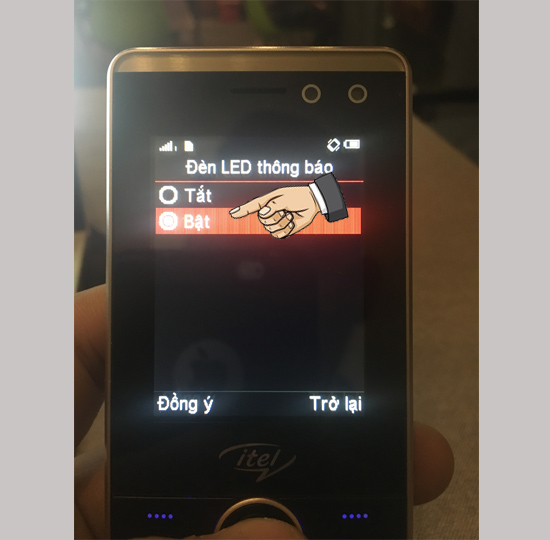 Bật led thông báo