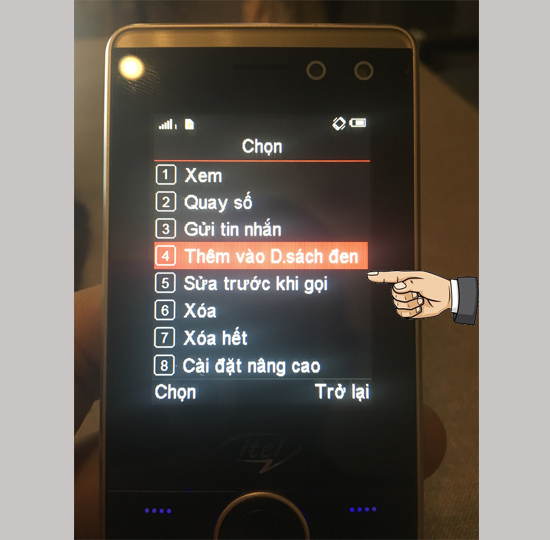 Thêm số thuê bao vào danh sách đen