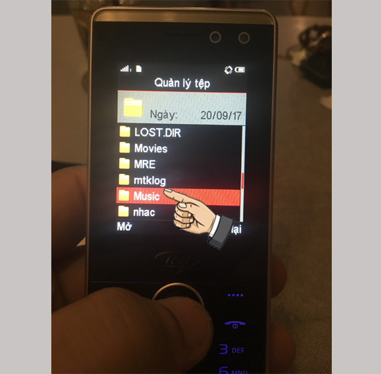 Vào bộ nhớ lưu trữ bài hát