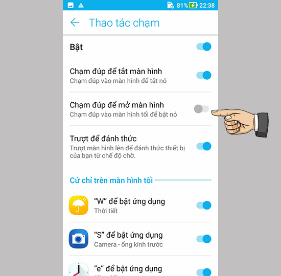 Kích hoạt tính năng