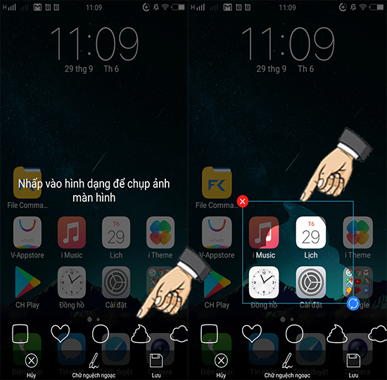 Bước 3: Chọn biểu tượng yêu thích.