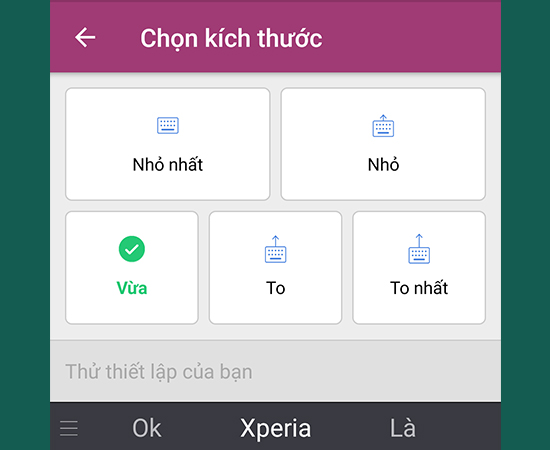 Bước 6: Cuối cùng, hãy chọn kích thước phù hợp với bạn.