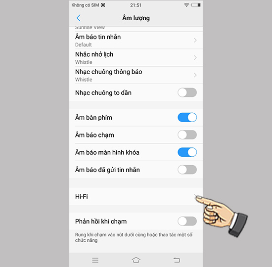 Bước 2: Chọn hifi.