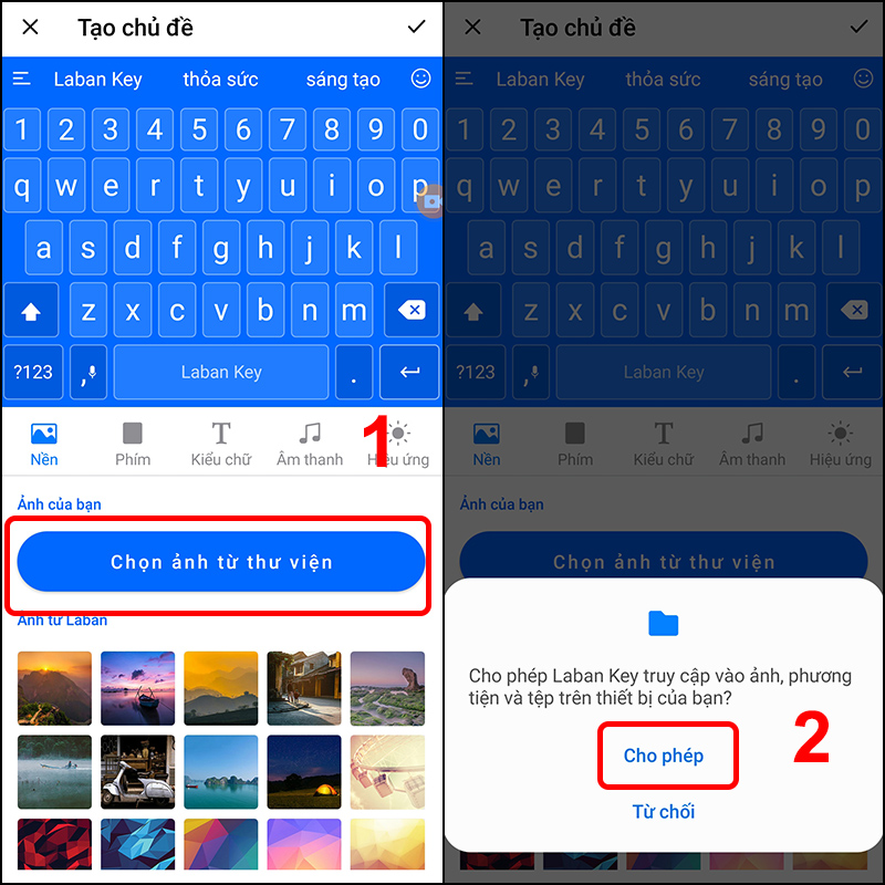 Thay đổi hình nền bàn phím với Laban Key trên Android