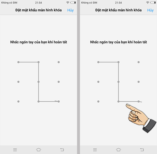 Bước 5: Đặt mật khẩu dự phòng.