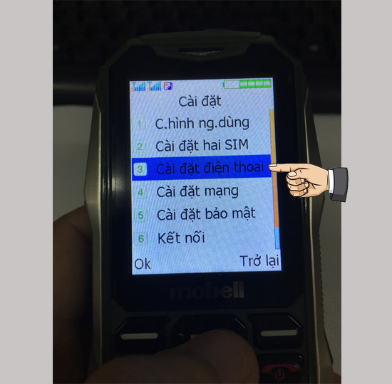 Cài đặt điện thoại