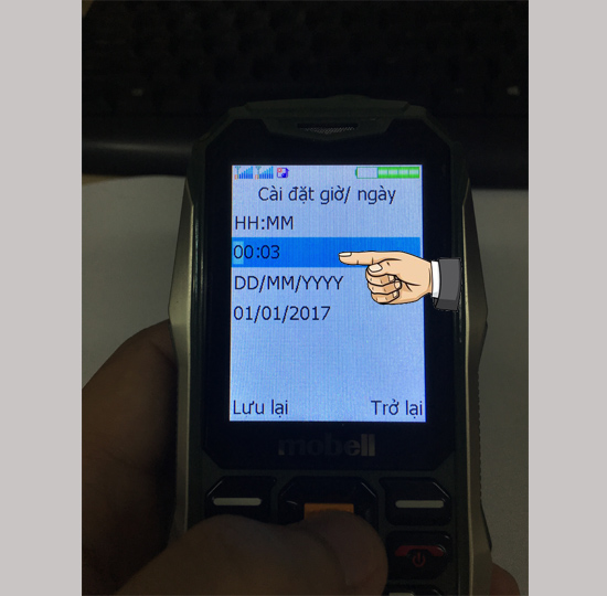 Cài đặt ngày giờ đúng hiện hành
