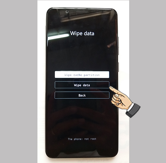 Bước 3: Chọn tiếp Wipe data.