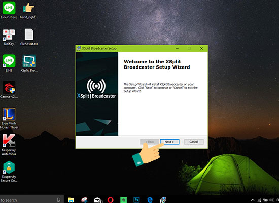 Mở XSplit Broadcaster vừa tải về