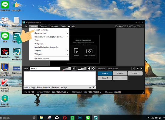 Chọn Screen capture