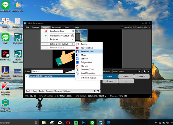 Chọn Facebook live