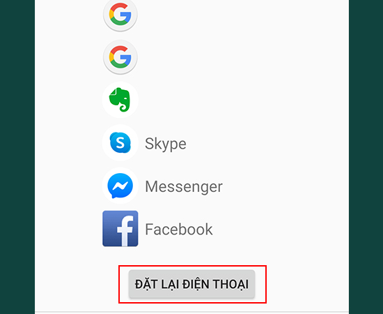 Bước 4: Cuối cùng, hãy xác nhận ĐẶT LẠI ĐIỆN THOẠI và chờ trong giây lát để quá trình khôi phục được thực hiện.