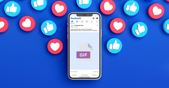 Tại giao diện Facebook, làm thế nào để tìm file GIF dễ thương?