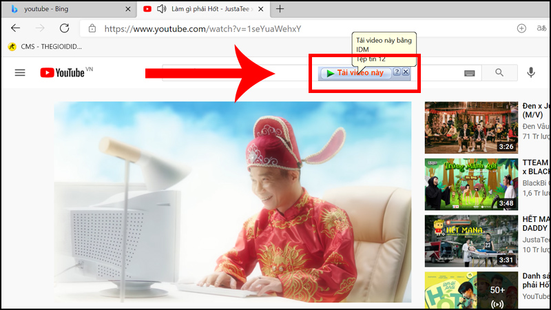  Tải video YouTube bằng phần mềm Internet Download Manager (IDM)