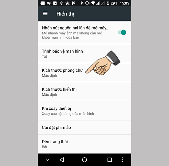 ​Thay đổi kích thước