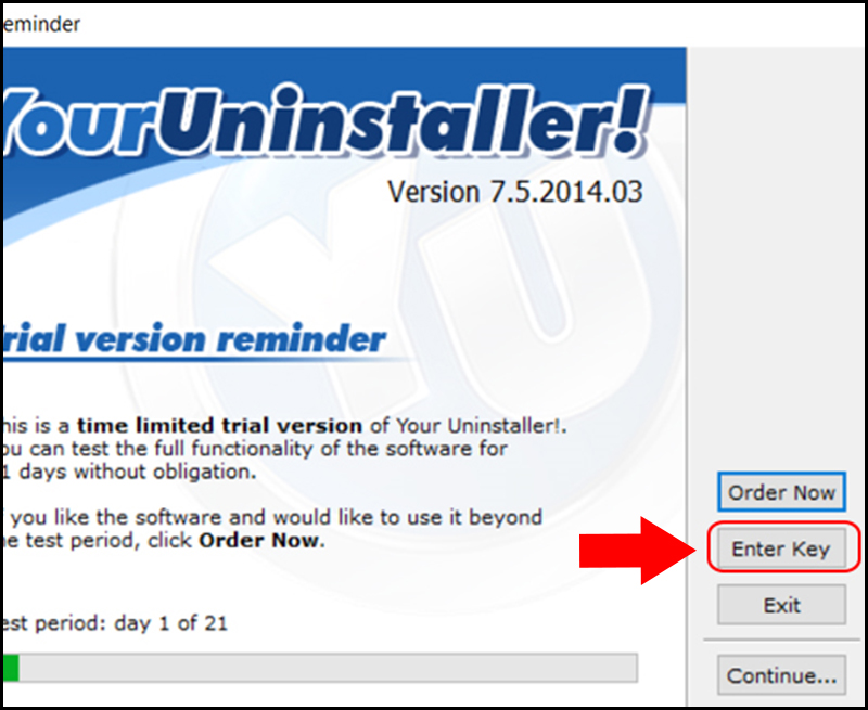 Cài đặt Your Uninstaller