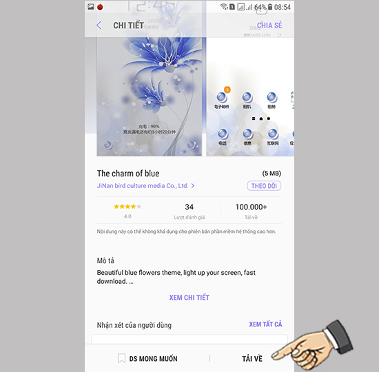 Bước 3: Tải theme yêu thích và cài đặt.