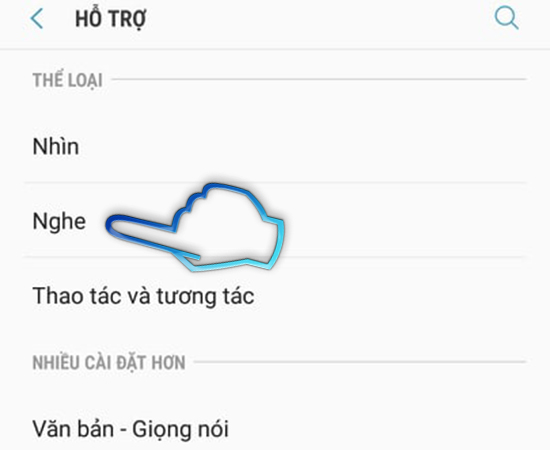 - Bước 3: Chọn Nghe