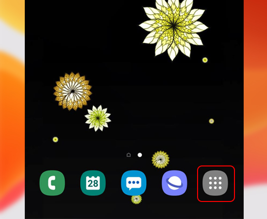 Và phím ứng dụng đã được hiển thị thành công.