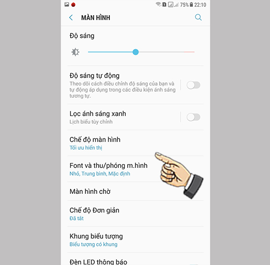 Bước 2: Chọn chế độ màn hình.