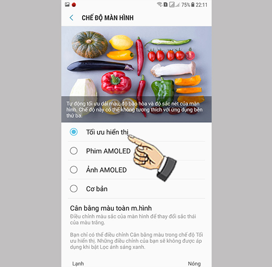 Bước 3: Chọn chế độ tối ưu.