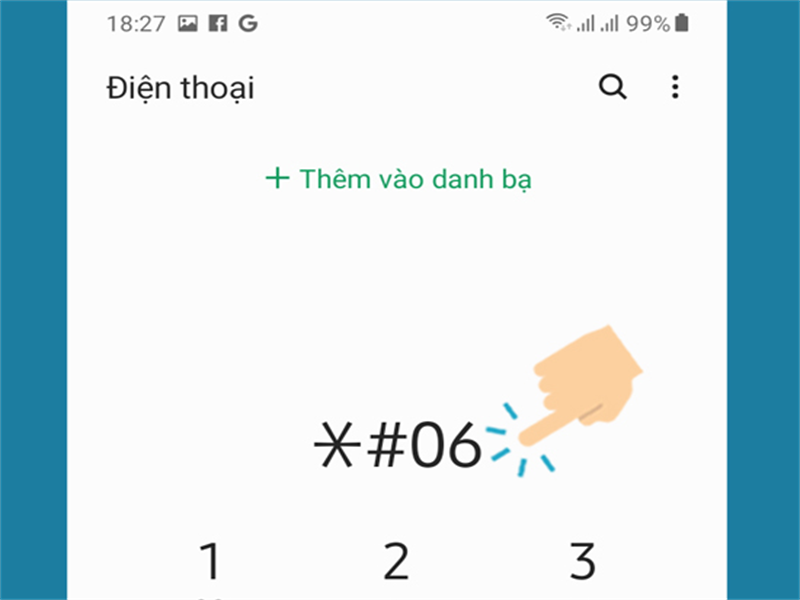 nhập *#06# để kiểm tra mã IMEI