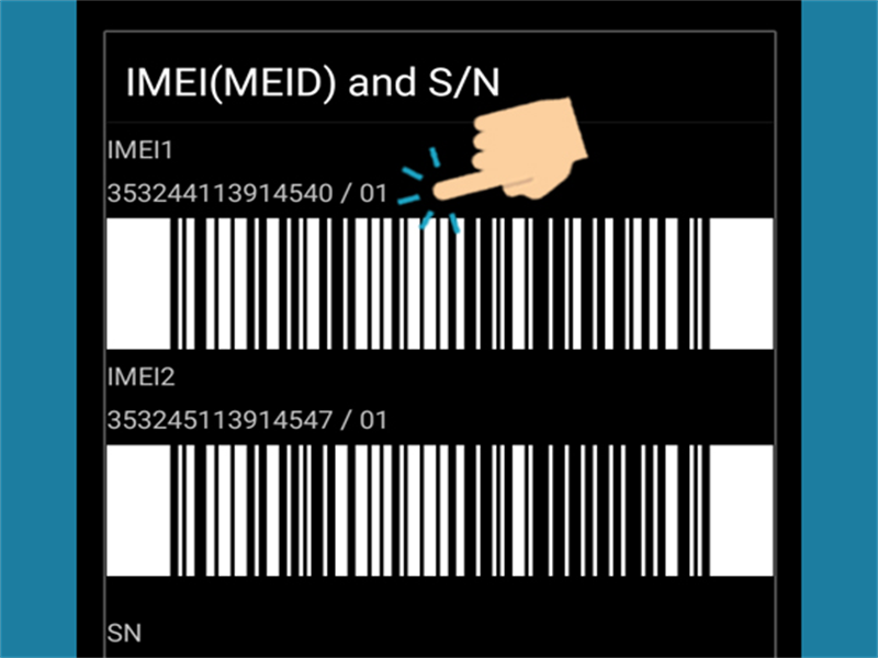 Mã IMEI sẽ hiện trên màn hình điện thoại 