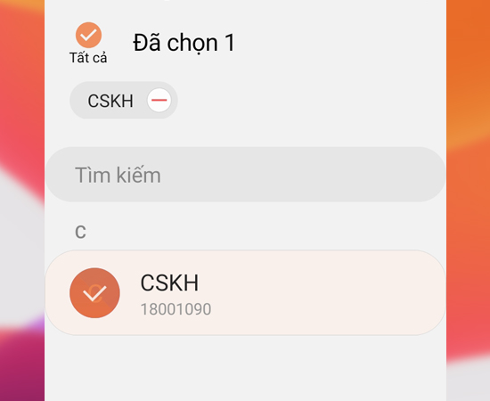 Bước 7: Và giờ bạn hãy chọn tất cả danh bạ và bấm Hoàn tất.