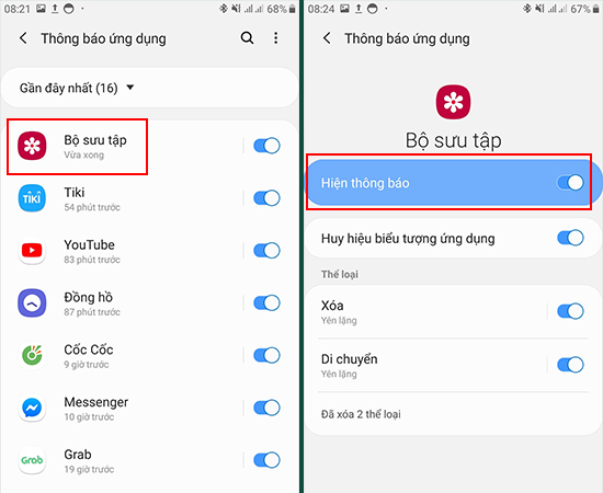 Bước 3: Hãy chọn ứng dụng bất kỳ và bật/tắt Hiện thông báo của ứng dụng đó.