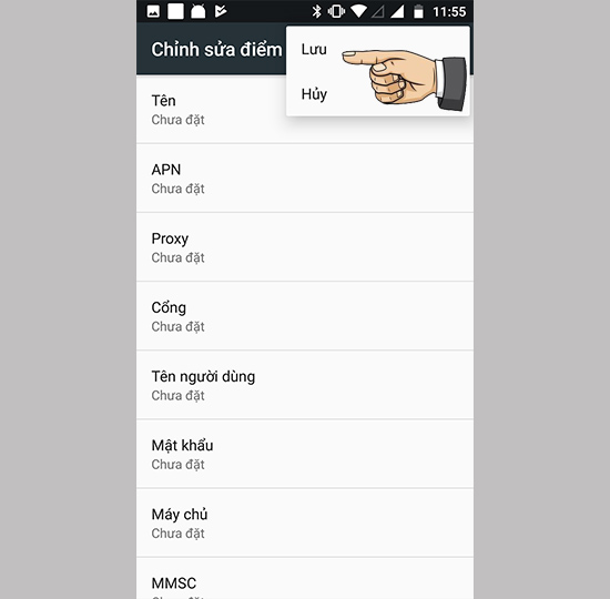 Thay đổi cấu hình mạng