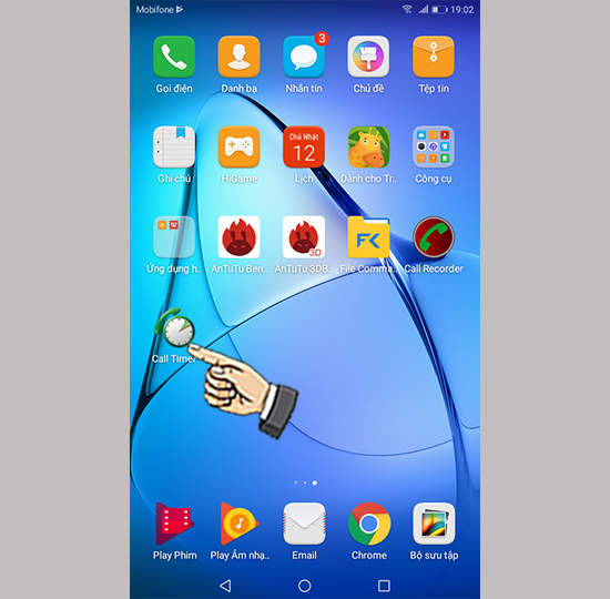 Bước 1: Tải ứng dụng Call Timer từ CH Play và mở ứng dụng lên.